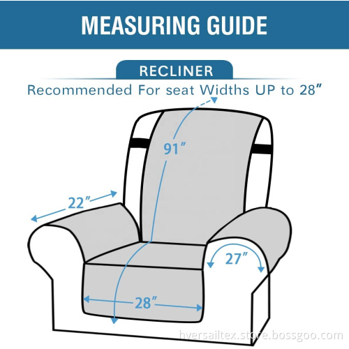 Suede Recliner Protector with Elastic Strap